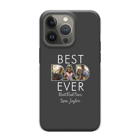 Best Dad Ever Photo iPhone 13 Pro Phone Case - Gray
