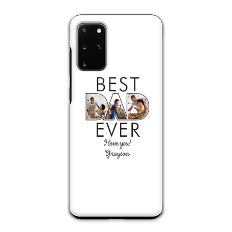 Best Dad Ever Photo Samsung Galaxy S20+ 5G Phone Case - White