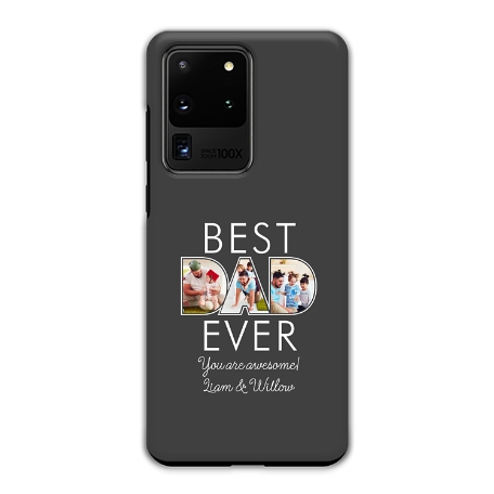 Best Dad Ever Photo Samsung Galaxy S20 Ultra 5G  Phone Case - Gray