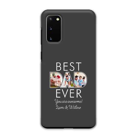 Best Dad Ever Photo Samsung Galaxy S20 5G  Phone Case - Gray