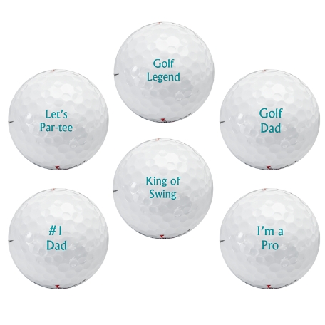 Personalized Golf Ball Sets - Different Messages - Set of 6