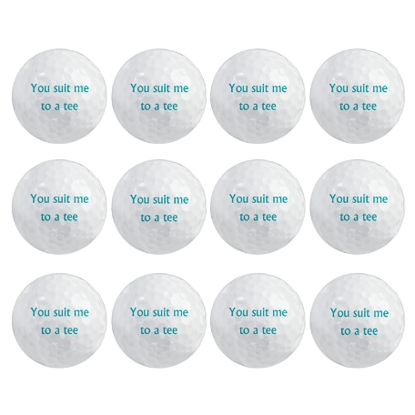 Personalized Golf Ball Sets - Same Message - Set of 12