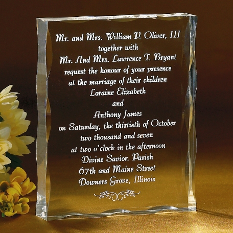 Inscribed Wedding Invitation