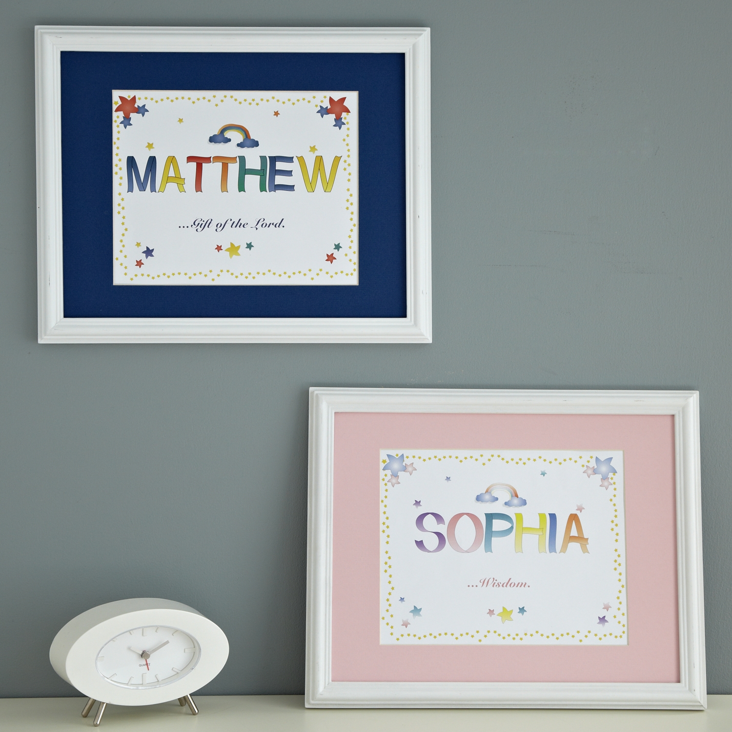 child's name frame