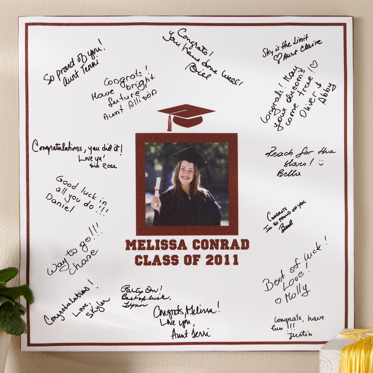 graduation autograph cat