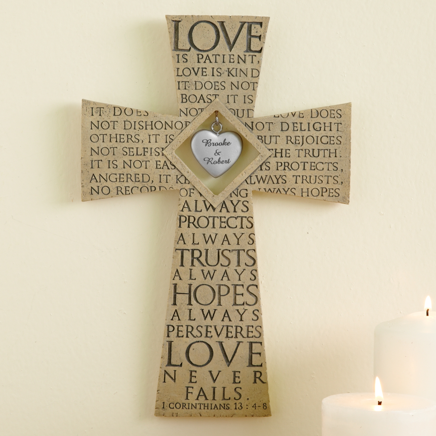 Love is Patient Personalized Heart Cross