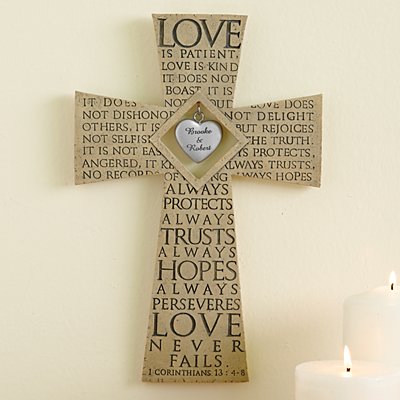 Love is Patient Personalized Heart Cross