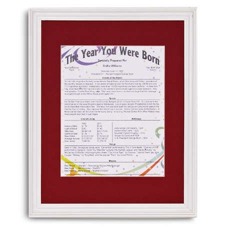 The Year You Were Born Trivia Framed Print