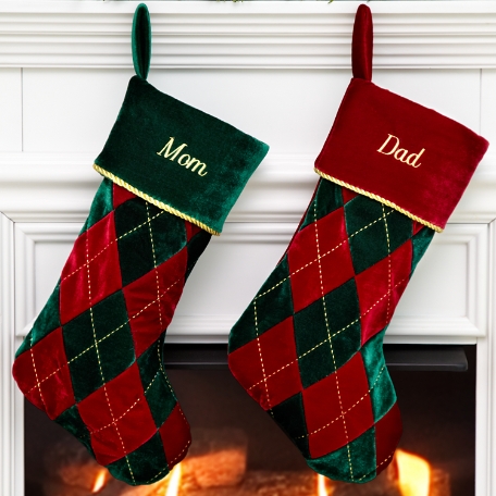 Velvet Argyle Stockings