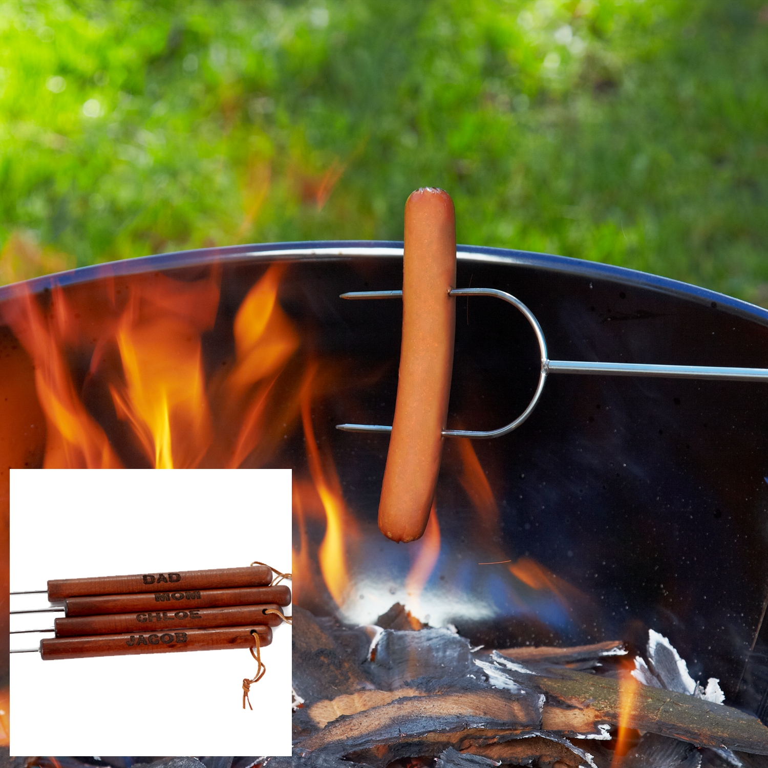 Hot Dog Roaster Set of 4 with Bag Personal Creations
