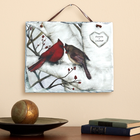 Cardinal Couple Slate