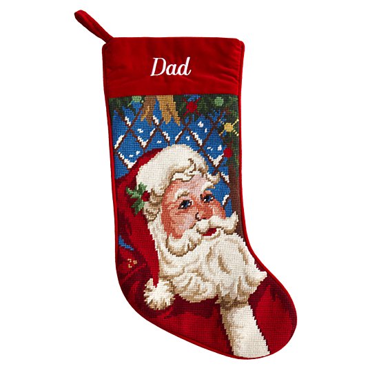 Needlepoint Stocking - Santa