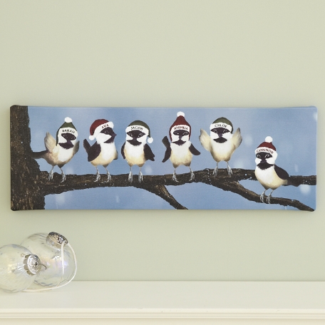 Winter Family Bird Canvas