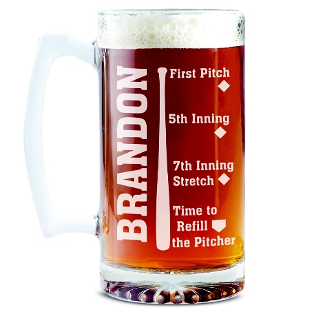 Sportsaholic Oversized Beer Mug - Baseball
