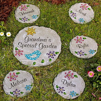 Colorful Mosaic Personalized Garden Stone