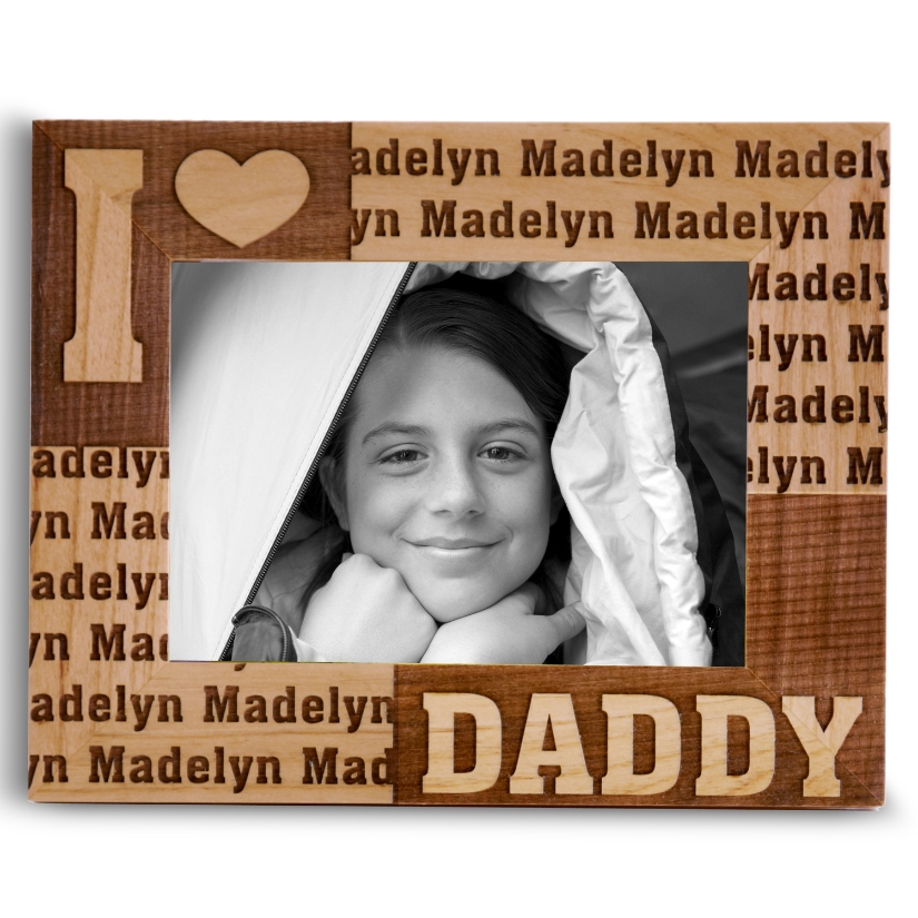 I Heart Wood Frame 3 1/2x5 Horizontal Personal Creations