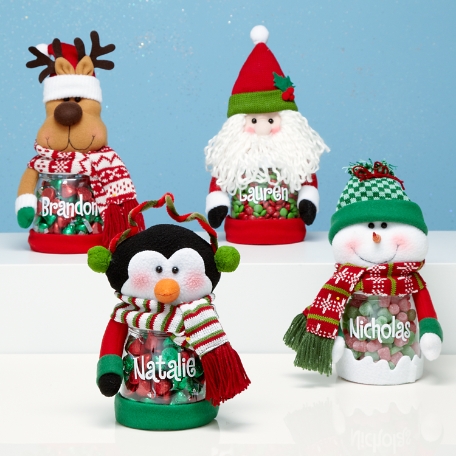 Plush Winter Holiday Treat Jars