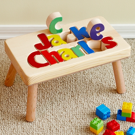 Two Name Puzzle Step Stool