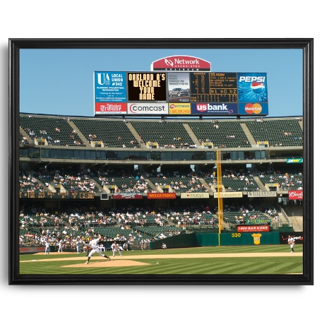MLB Scoreboard Oakland A's 11x14 Canvas