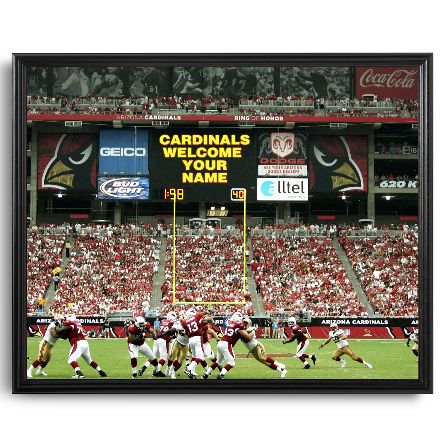 NFL Scoreboard Arizona Cardinals 16x20 Canvas Personal Creations
