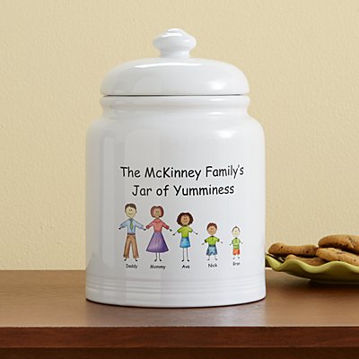 Friendly Family Characters Treat Jar
