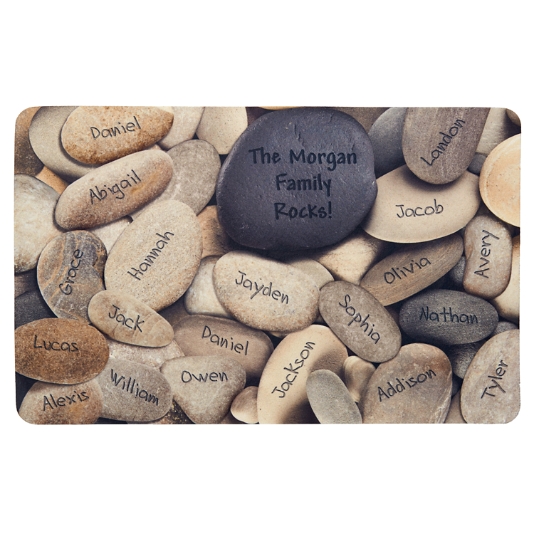 Family Rocks Doormat 17x27 Personal Creations