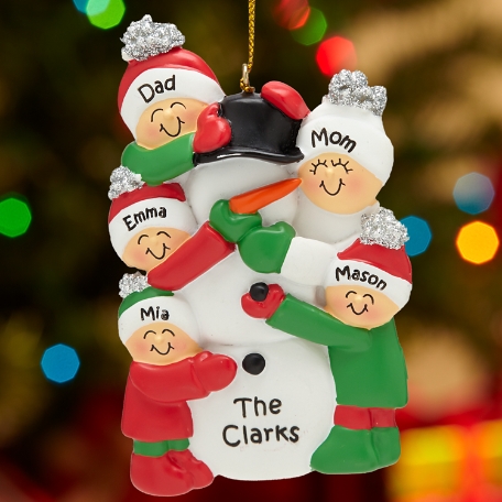 Build a Snowman Family Ornament