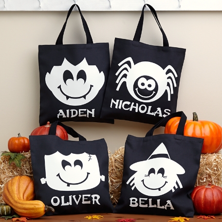 Glow in the Dark Halloween Character Treat Tote