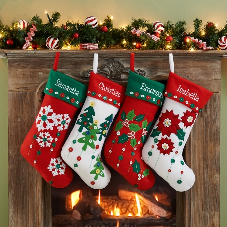 Holiday Button Stocking