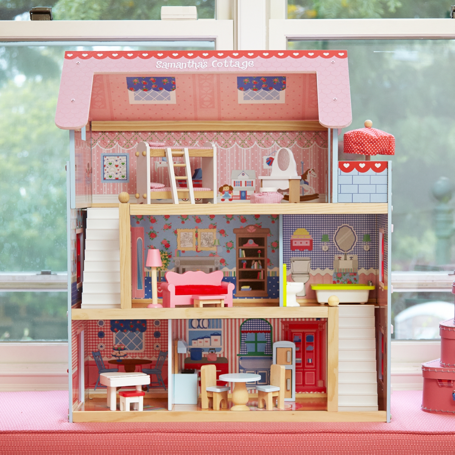 kidkraft chelsea doll cottage with furniture