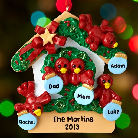 Bird House Family Ornament