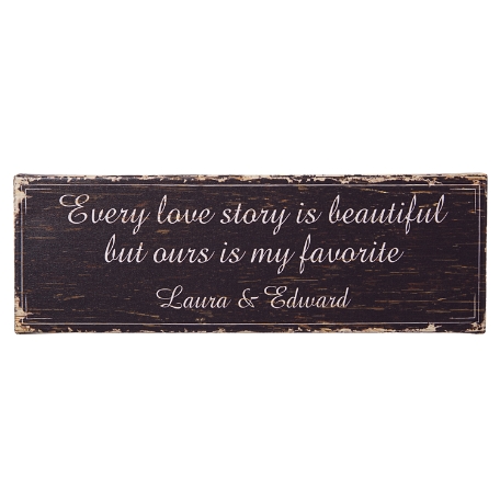 Every Love Story Canvas - Black