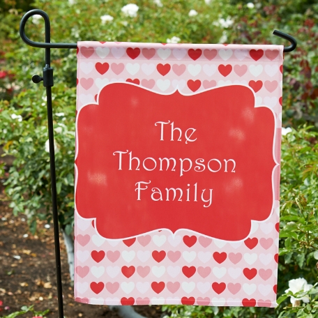 Multi Heart Valentine Garden Flag