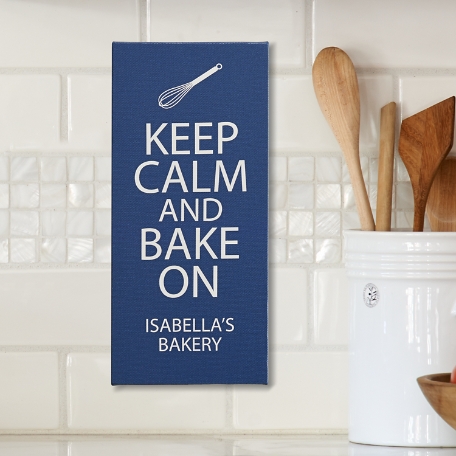 Keep Calm and Bake On Canvas