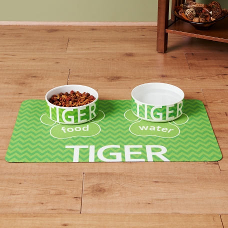 Chevron Pet Bowls and Placemats