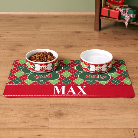 Christmas Pet Bowl and Placemat