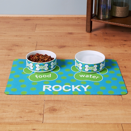 Dog Bone Bowls and Placemat