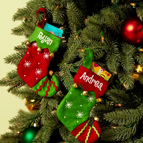 Jingle Bell Mini Stocking Gift Card Holder