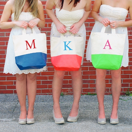 Color Dipped Canvas Tote