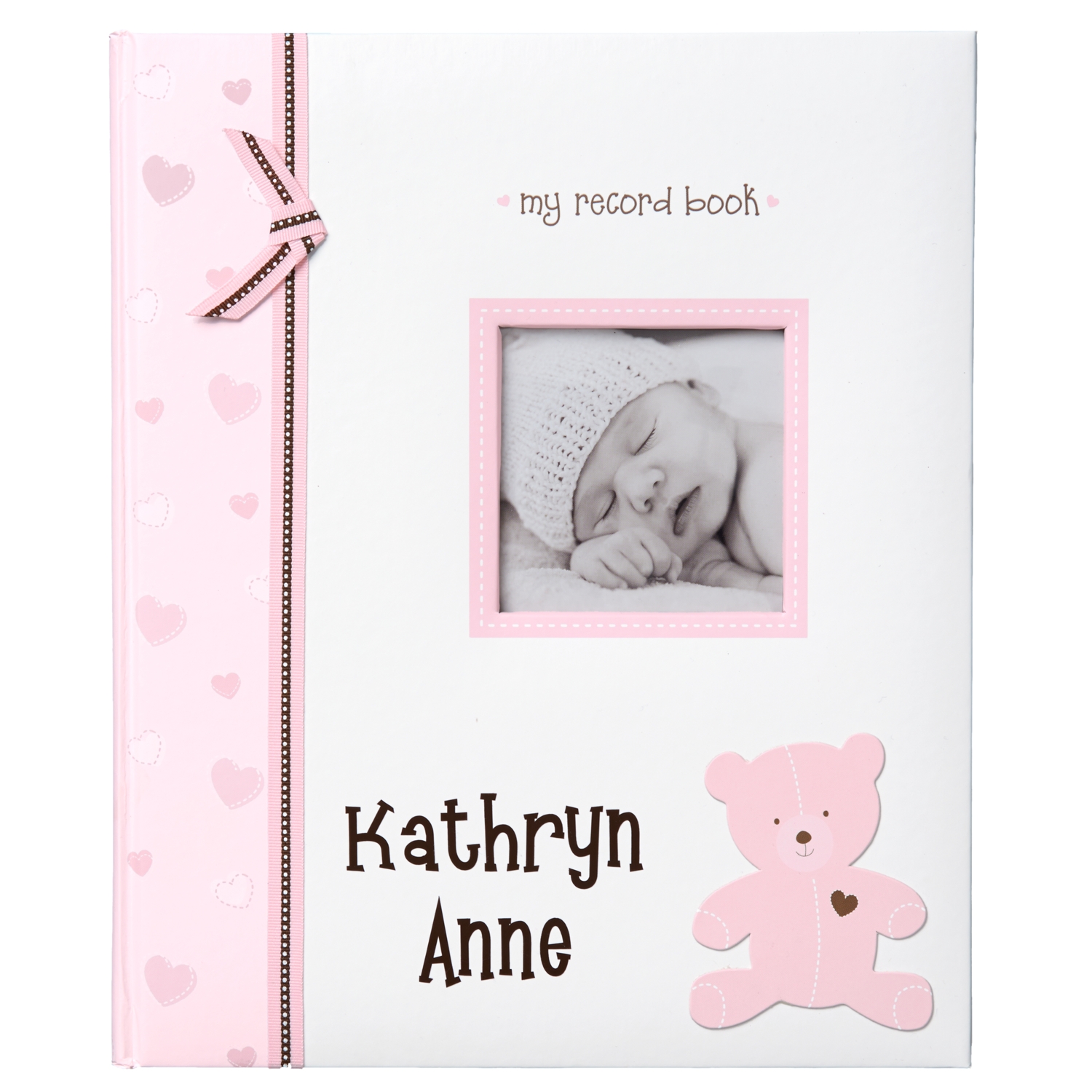 my baby record book pink