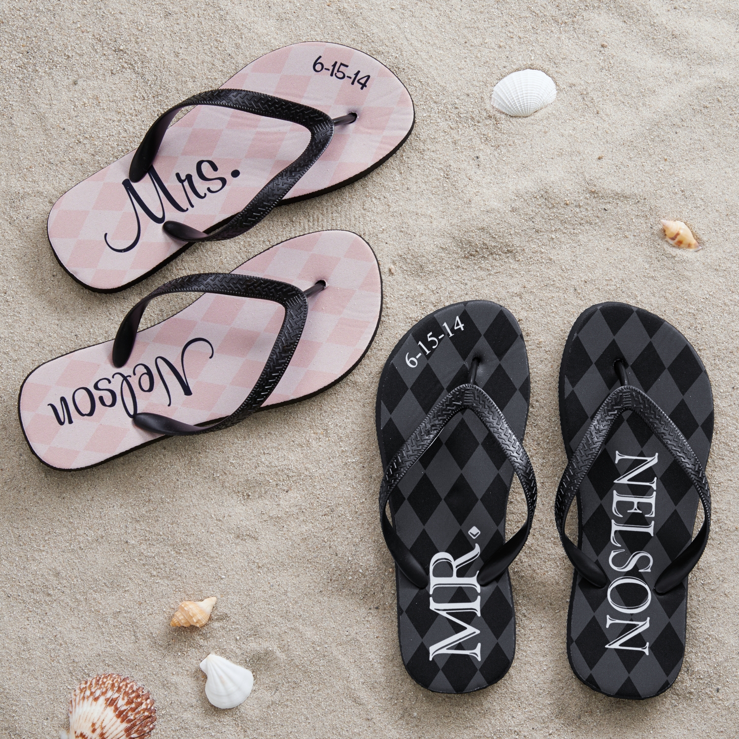Mr. Mrs. Flip Flops Personal Creations