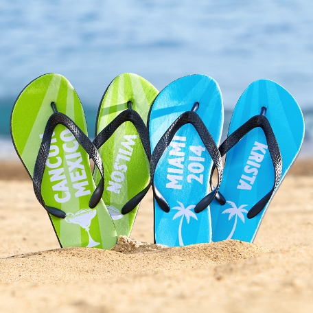 Destination Vacation Flip Flops