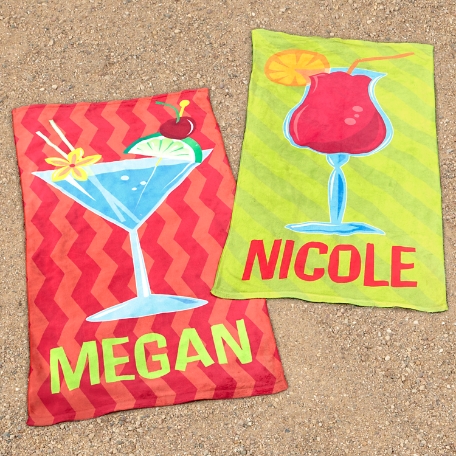 Tropical Cocktail Beach Towel