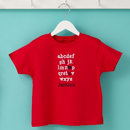 I Love You Alphabet Bodysuit and T-shirt Collection