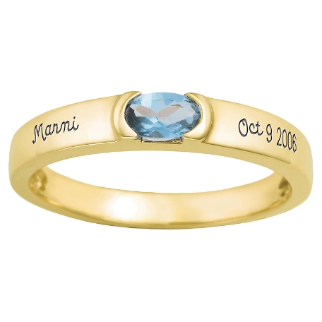 Halo Birthstone Ring