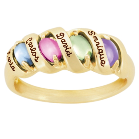 Ribbons of Love Birthstone Ring