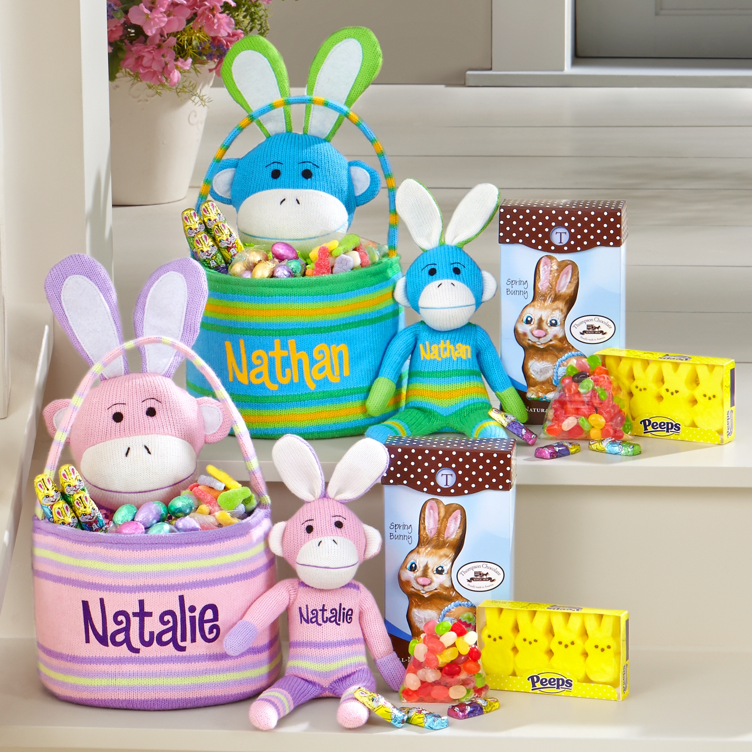 Sock monkey easter basket on sale