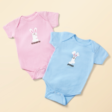 Hoppy Bunny Initial Bodysuit
