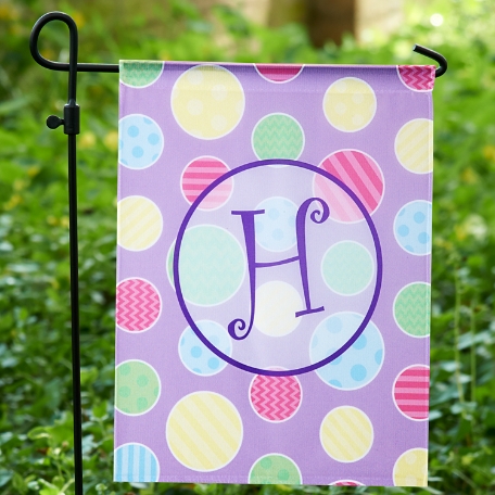 Fun Polka Dot Garden Flag