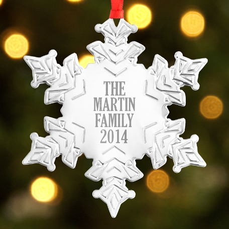 Silver Snowflake Ornament
